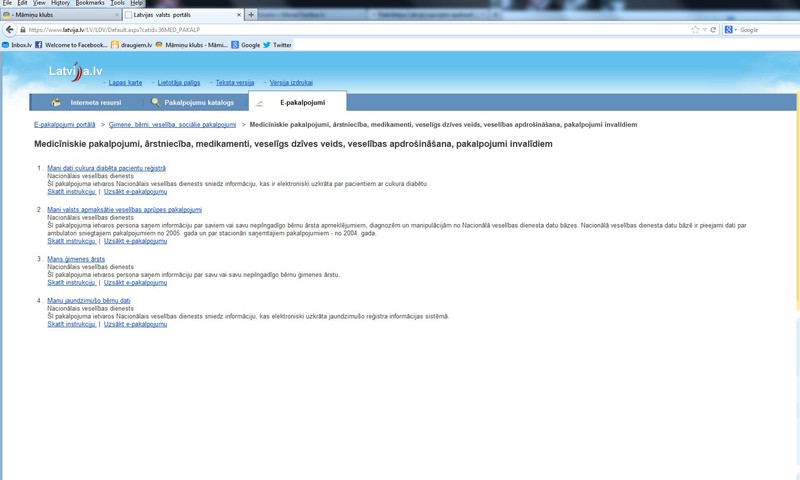 Diskusija: Vai esat izmantojušas iespējas, ko piedāvā portālā www.latvija.lv?