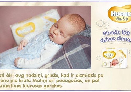 Bēbītis aug kopā ar Huggies®  Elite Soft: 53.dzīves diena