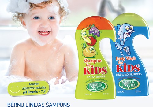 PIESAKIES Natur Vital bērnu mazgāšanas līdzekļa un šampūna testēšanai!
