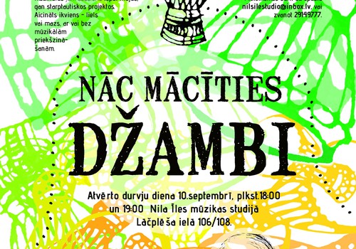 Nāc mācīties Džambi: bungu nodarbības lieliem un maziem