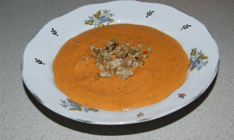 Tomātu,paprikas krēmzupa.