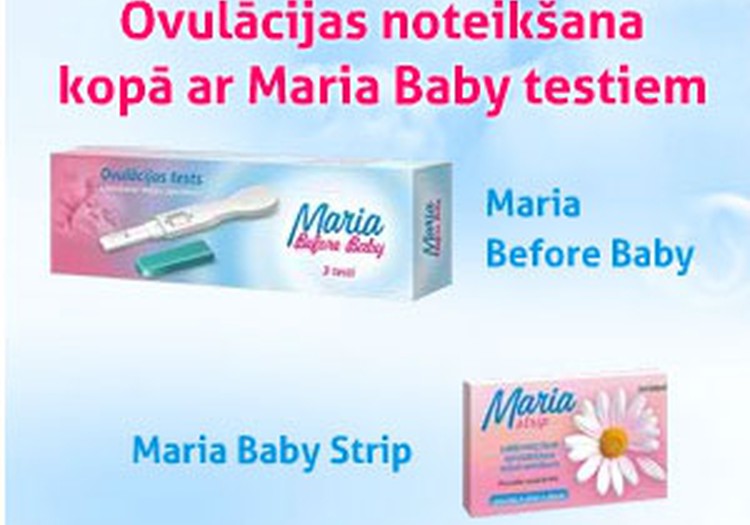 Maria Baby ovulācijas testi- iespēja noteikt auglīgās dienas!