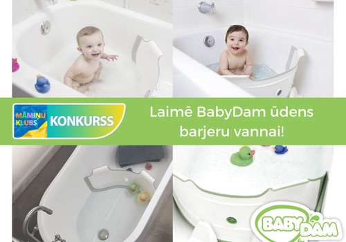 Facebook KONKURSS: Laimē BabyDam ūdens barjeru vannai!