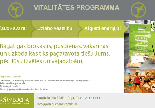 Iepazīsti Vitalitātes programmu jau 12.februārī!