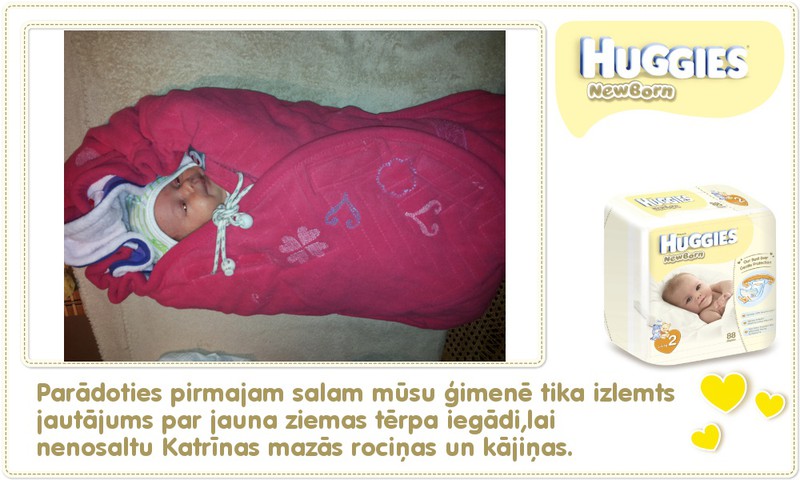Katrīna aug kopā ar Huggies® Newborn: 35.dzīves diena