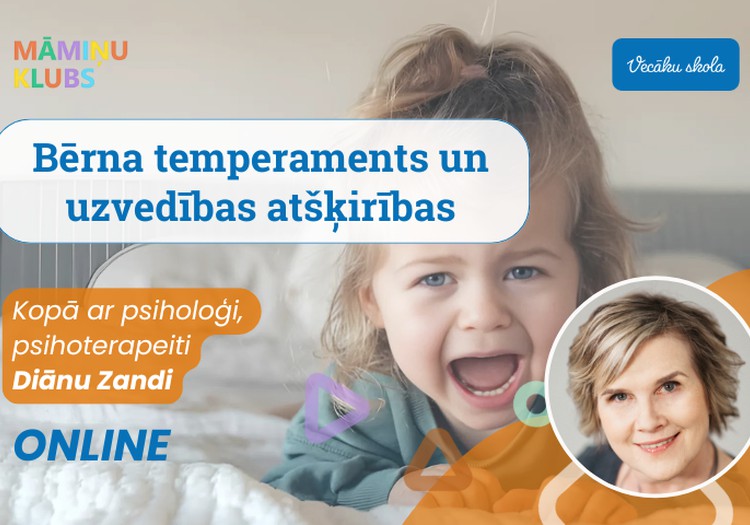 Diānas Zandes tiešsaistes lekcija: Bērna temperaments un uzvedības atšķirības