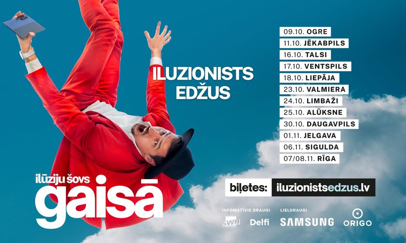 Iluzionists Edžus aicina uz jauno šovu “GAISĀ”