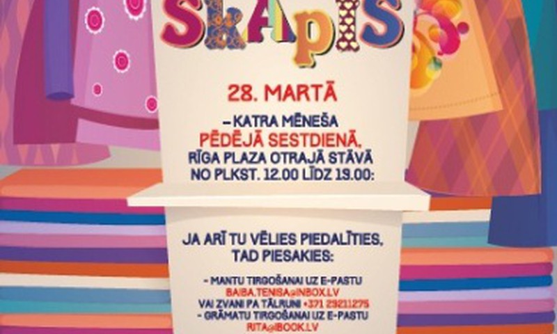 Bērnu lietu tirdziņš modes un izklaides centrā Rīga Plaza 28.martā