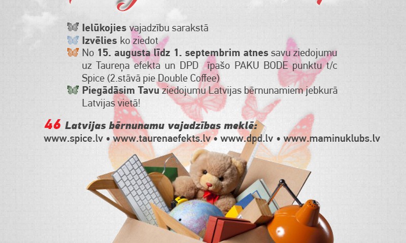 Aicina ziedot skolas piederumus bērnunamu audzēkņiem