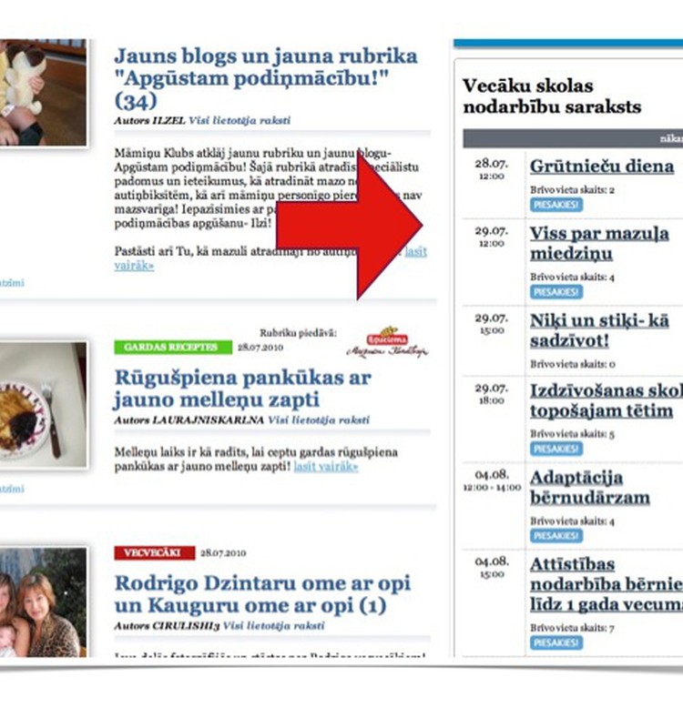 Vecāku skolas nodarbību saraksts - pārskatāmi pirmajā lapā!