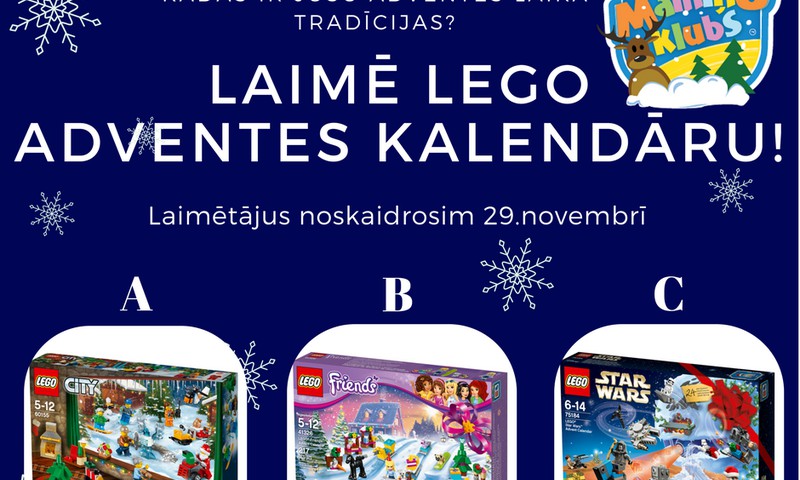 Ziemassvētku gaidīšanas KONKURSS: Laimē Lego Adventes kalendāru!