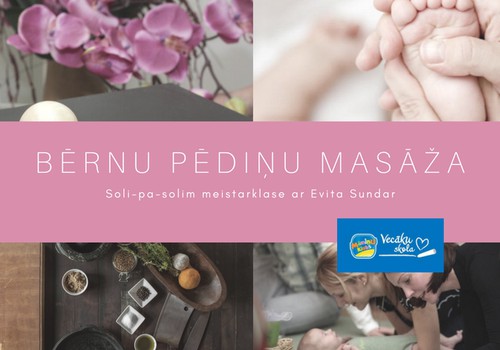 Pēdu masāža- 20.septembrī praktiska nodarbība mammām ar bērniem un mazulīšiem