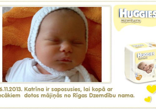 Katrīna aug kopā ar Huggies® Newborn: 9.dzīves diena