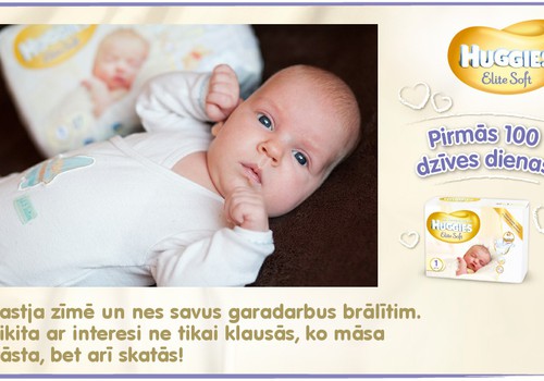 Bēbītis aug kopā ar Huggies®  Elite Soft: 52.dzīves diena