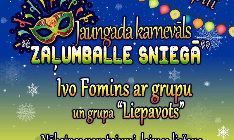 Jaungada karnevāls “Zaļumballe sniegā” Jaunpils pilī