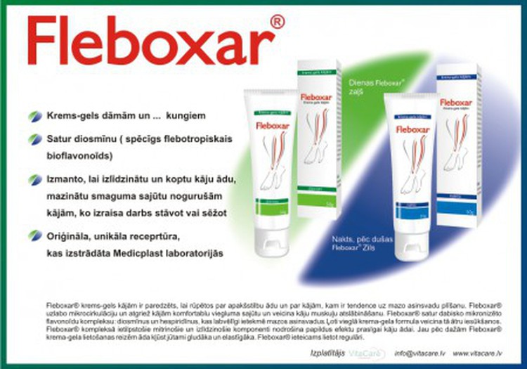 Aicinām testēt Fleboxar  kremu- gelu kāju problēmu mazināšanai!