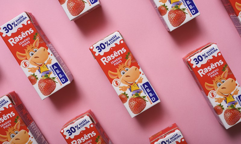 “Rasēns” pienā tagad par 30% mazāk cukura