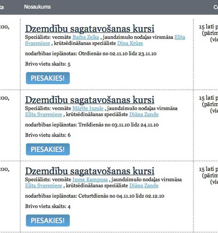 Jaunas grupas dzemdību sagatavošanas kursos Māmiņu Klubā novembrī