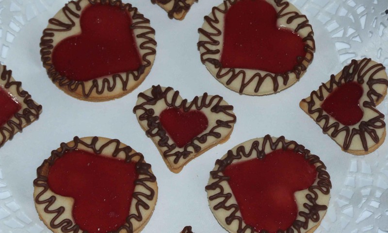 Sirsnīgie smilšu cepumi.