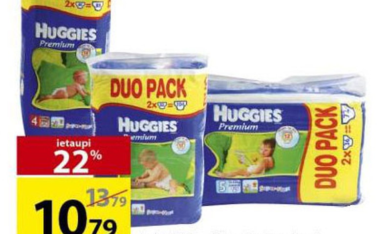 Īpašais piedāvājums Huggies® Premium autiņbiksīšu Duo pakām Maxima veikalos!