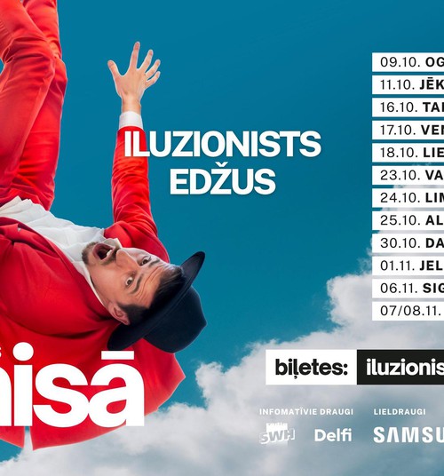 Iluzionists Edžus aicina uz jauno šovu “GAISĀ”