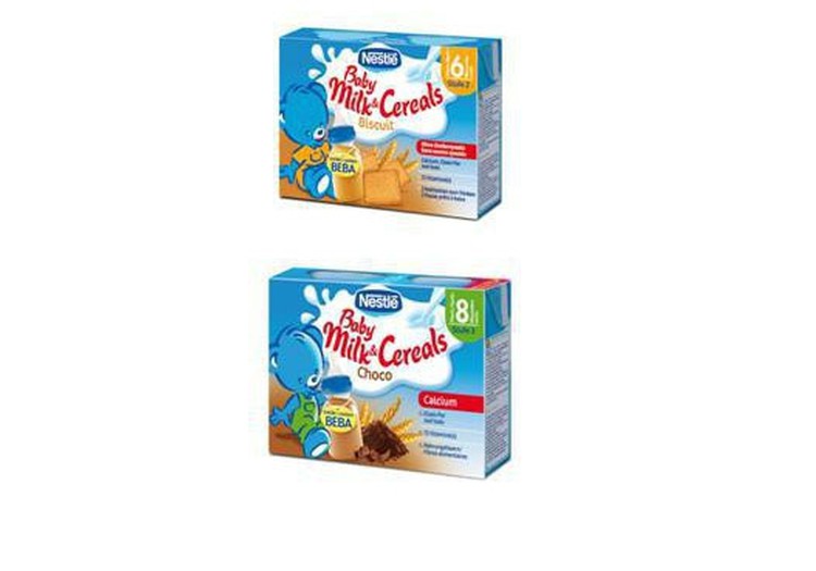 Nestle dzeramās piena biezputras iegūst..