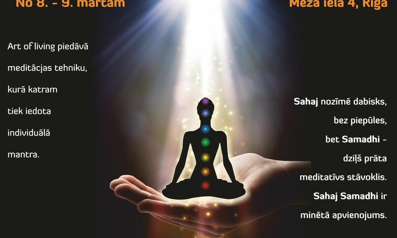 PIESAKIES Sahaj Samadhi meditācijas kursam!