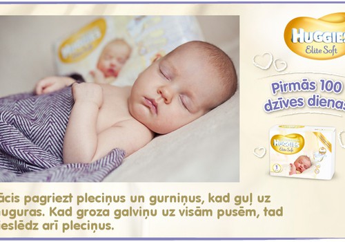 Bēbītis aug kopā ar Huggies®  Elite Soft: 55.dzīves diena