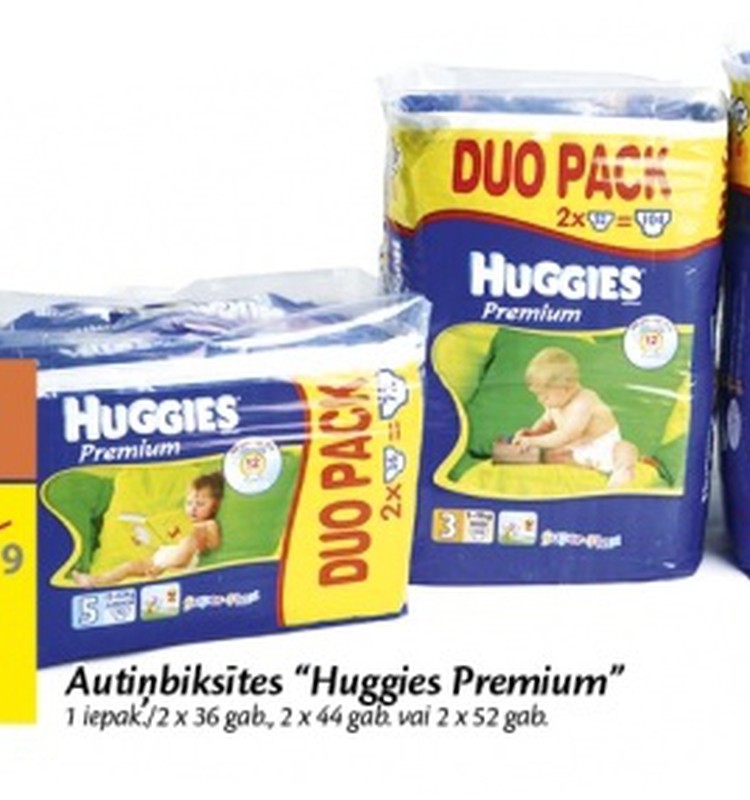 Līdz 24.augustam pērc Huggies® Premium autiņbiksītes un saņem 50 Maxima naudiņas!