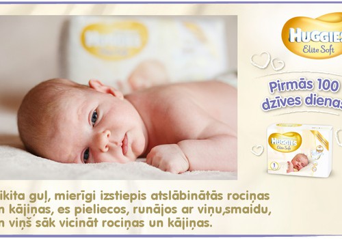 Bēbītis aug kopā ar Huggies®  Elite Soft: 40.dzīves diena