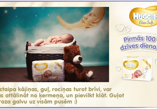 Bēbītis aug kopā ar Huggies® Elite Soft: 17.dzīves diena