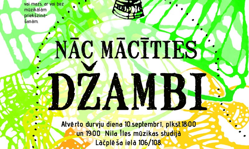 Nāc mācīties Džambi: bungu nodarbības lieliem un maziem