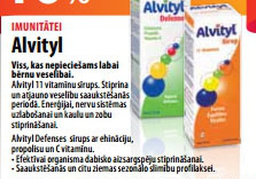Novembrī Euroaptiekā 10% atlaide Alvityl vitamīniem