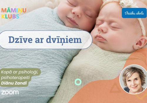 Dzīve ar dvīņiem Diānas Zandes lekcija TIEŠSAISTĒ