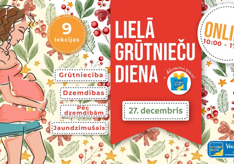 Piesakies Grūtnieču dienai 27.decembrī un saņem garantētas dāvanas!
