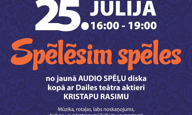 Spēlēsim spēles no “audio spēļu diska” kopā ar Dailes teātra aktieri Kristapu Rasimu!