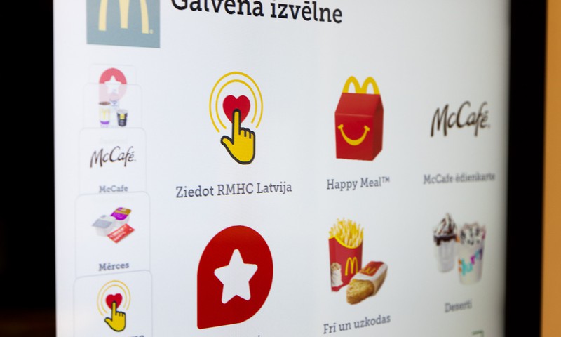 Palīdzēt ir viegli – tagad bērnu veselībai var ziedot arī “McDonald’s” pašapkalpošanās kioskos