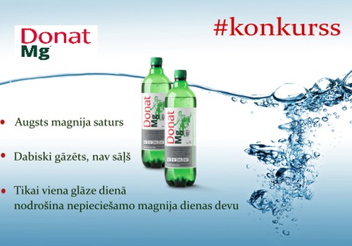 KONKURSS: Sagaidi vasaru veselīgi! Laimē "Donat Mg" minerālūdens iepakojumu!