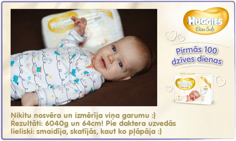 Bēbītis aug kopā ar Huggies®  Elite Soft: 98.dzīves diena