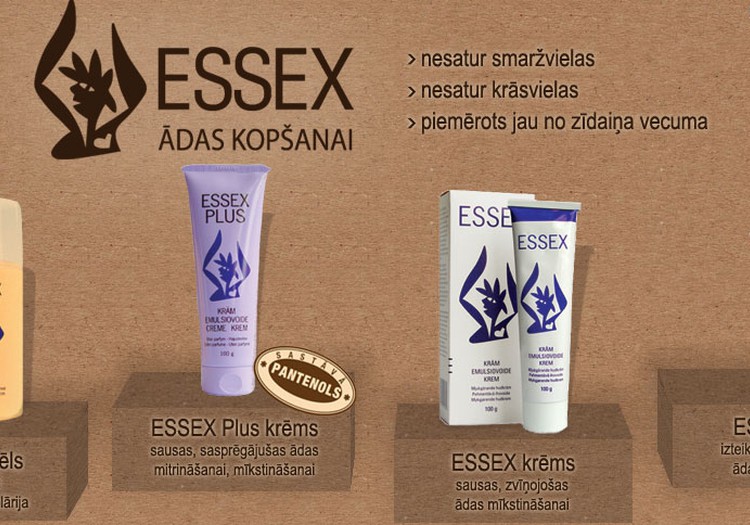 ESSEX ādas kopšanas līdzekļi Mēness aptiekās par 30% lētāk
