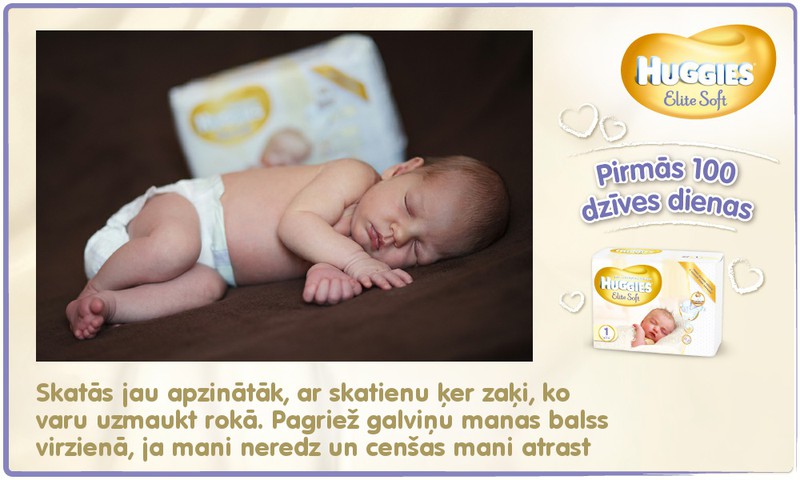 Bēbītis aug kopā ar Huggies®  Elite Soft: 19.dzīves diena