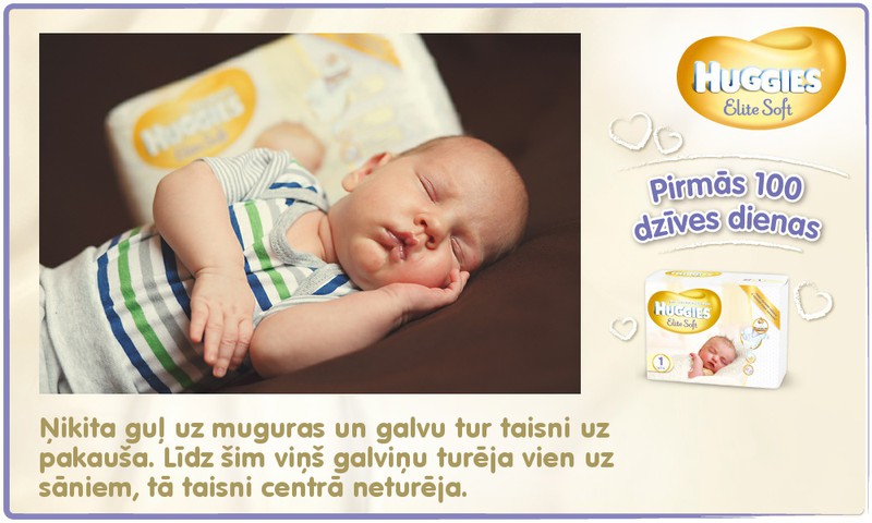Bēbītis aug kopā ar Huggies®  Elite Soft: 31.dzīves diena
